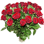 des roses rouge en bouquet